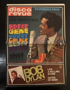 FRENCH MAGAZINE DISCO REVUE CHUCK BERRY GENE VINCENT BEATLES JERRY LEE 11/1965 - Picture 1 of 8
