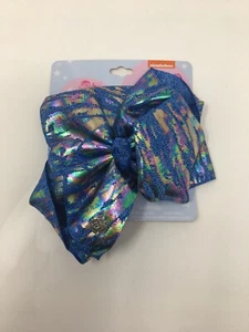 RARE JoJo Siwa Large Cheer Hair Bow Denim - Picture 1 of 2