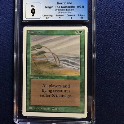 MTG Unlimited Hurricane CGC 9  MINT (with 9.5 edges) 1993 - Image 1 of 2