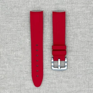 Tempomat 21mm Red Rubber Strap Fits Rolex Oyster Perpetual 41mm, Datejust 41mm - Picture 1 of 1