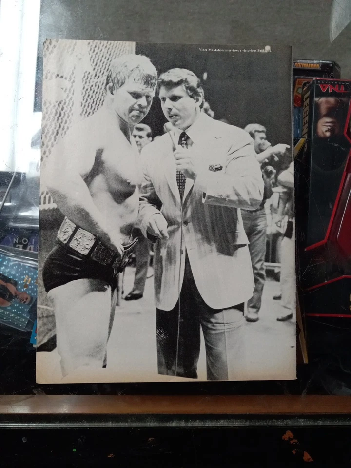 Плакат пин-ап журнала рестлинга WWF Vince McMahon And Bob Backlund - Изображение 1 из 1