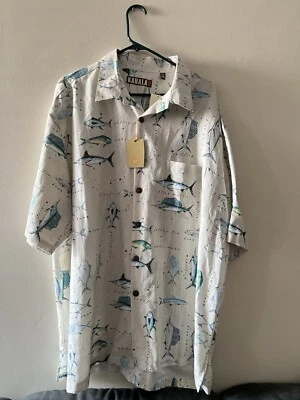 Camisa Kahala Marlin Ulua Pesca Coco Abotonada 2XL Captura del Día Foto 1 de 4