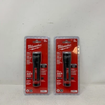 2 Pack Milwaukee 2107 325L 1.13" x 4.75" 325 Lumen LED Focusing Flashlight - Image 1 of 2