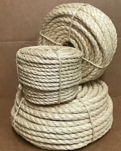 Cuerda de sisal de 1/4 3/8 1/2 pies poste rascador control de garra juguete artesanías cable para mascotas - Imagen 1 de 19