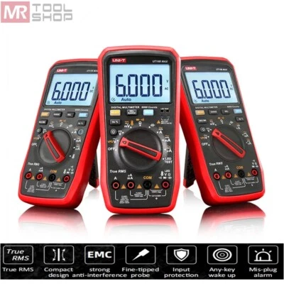 UNI-T TRMS Digital Multimeter VFD AC DC Ammeter Voltmeter UT15B UT17B UT18B Max - Image 1 of 4