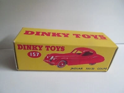 DINKY JAGUAR XK 120 red dot 157  REPRODUCTION BOX REPRO  - ALL VARIATIONS AVAIL - Image 1 of 3