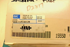55B-11-PI-501JM Valves from MAC VALVES - w/ PID-5-1JM  NIB - Picture 1 of 5