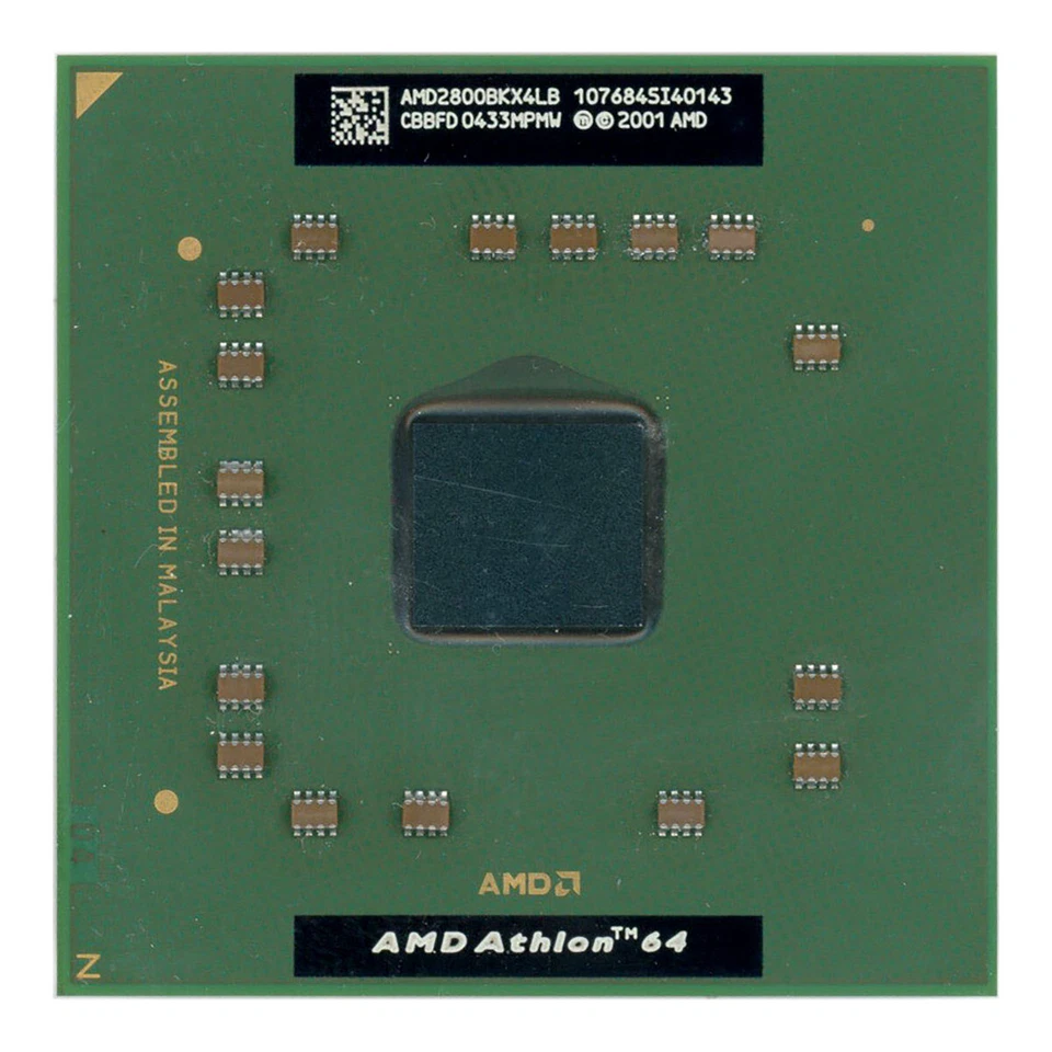 Processor CPU AMD Athlon 64 Mobile 2800+ AMD2800BKX4LB Socket 754 1.8GHz - Image 1 of 1