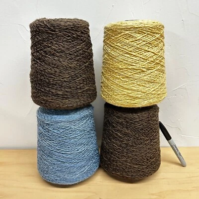 LINEN COTTON RAYON Yarn in Cone Lot  5.5 lbs Machine KNITTING crochet weaving - Image 1 of 4