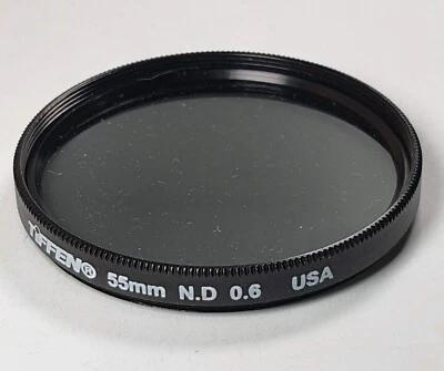 Tiffen 55mm Neutral Density ND 0.6 Glass Lens Color Conversion Filter 55 mm USA - Image 1 of 4