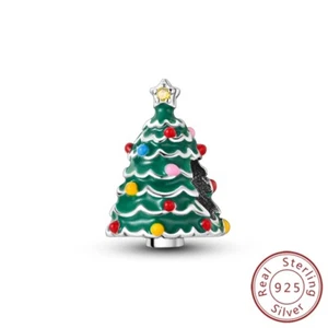 MULA 925 Sterling Silber DIY Charm AAA CZ Weihnachtsbaum für Frauen Armband - Bild 1 von 6