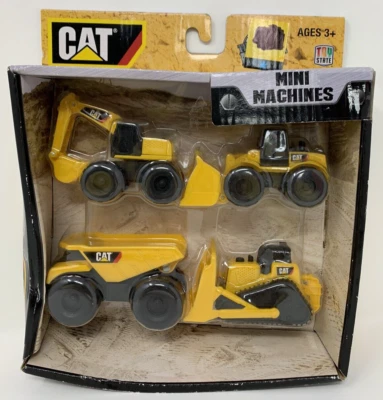 NEW CAT Mini Machines Heavy Construction Equipment Toy Set by Toy State Ages 3+ - Image 1 of 4