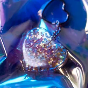 NWE Taylor Swift Heart Portachiavi glitter scintillante TS Store - Foto 1 di 5