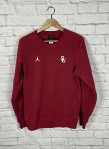 NEW Air Jordan Nike Therma OU Sooners Fleece Crew Long Sleeve Shirt Size Small - Picture 1 of 5