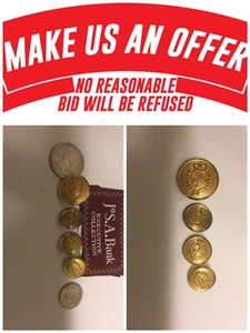 Men’s 💎Jos A Bank💎 Suit Replacement 4 Brass Tone Buttons Blazer Jacket N601 - Picture 1 of 4
