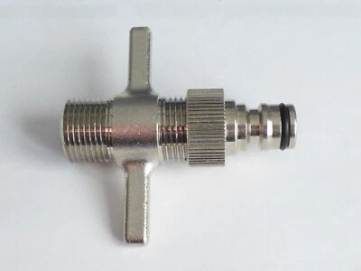 Adapter Reinigungsadapter Zapfanlage Zapfhahn FLÜGELSCHRAUBE und GARDENA