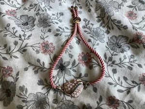 Guess Pink Crystal Set Heart Friendship Bracelet - Picture 1 of 2