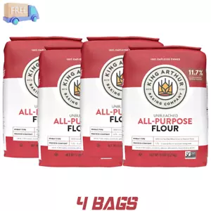 King Arthur All-Purpose Flour Unbleached 5 LB, 4 Bags - Picture 1 of 1