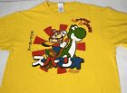 Vintage 2009 Super Mario Bros Yoshi Nintendo Yellow Video Game T Shirt Large