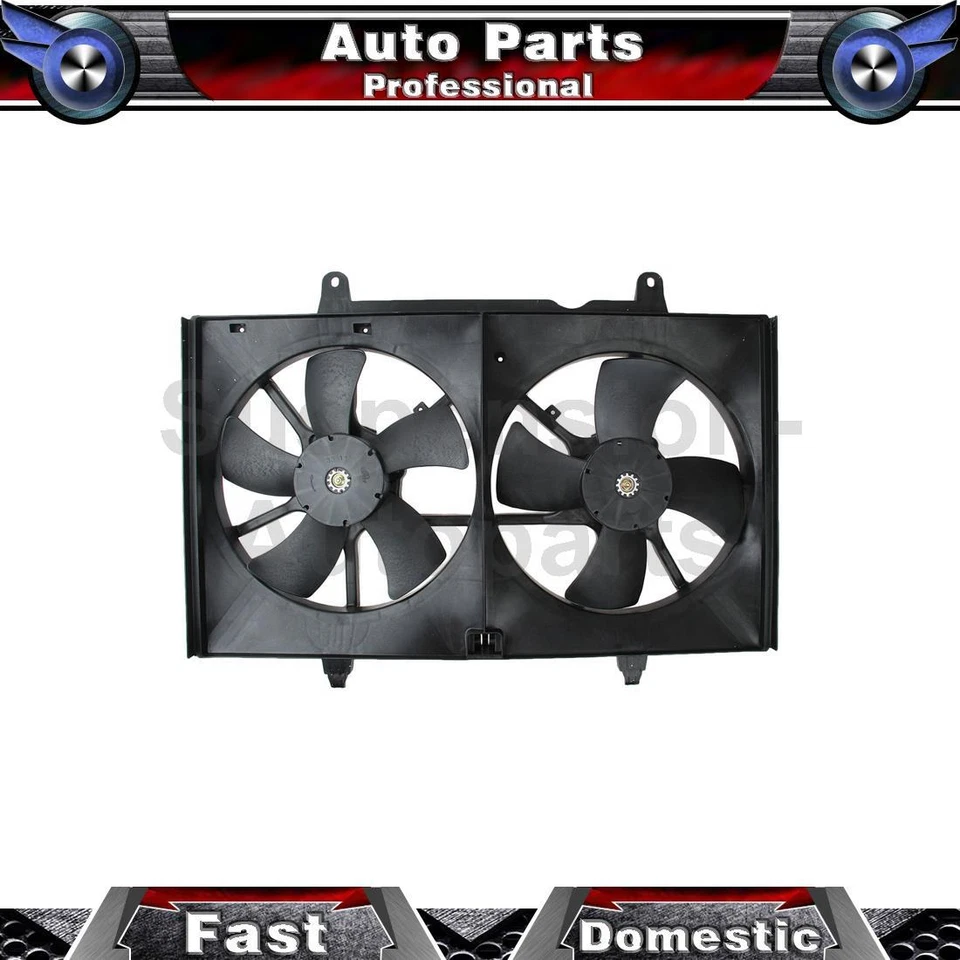 Двойной радиатор и конденсаторный вентилятор TYC для 2004 2005 2006 2007 2008 Nissan Quest_SU - Изображение 1 из 4