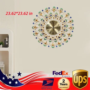 Modern Gold Round Wall Clock - Elegant Home Decor 60×60 cm - Picture 1 of 8