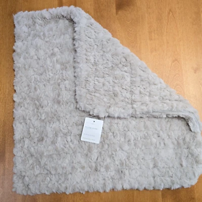 POTTERY BARN ASPEN FAUX FUR PILLOW COVER 20"SQ ~ LIGHT MUSHROOM - Image 1 of 4