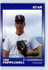 1990 Star Florida State League All-Stars Tom Popplewell Fort Lauderdale Yankees