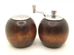 MCM Round Wood Salt And Pepper Grinder Set - Picture 1 of 9