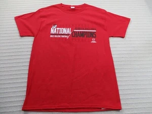 Georgia Bulldogs Mens Shirt Medium Red National Champions Short Sleeve Crew Neck - Picture 1 of 11