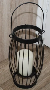 Black Outdoor Candle Holder/Lantern and Citronella Candle, BNWOT - Picture 1 of 5