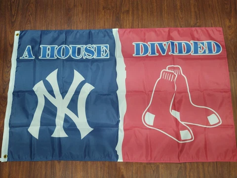Yankees and Red Sox House Divided 3x5 Flag. US Seller, Free shipping! Cover