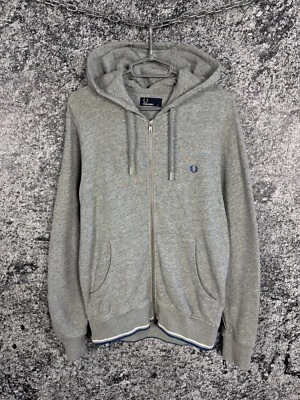 Moletom com capuz Fred Perry masculino zíper completo streetwear tamanho M médio - Imagem 1 de 4