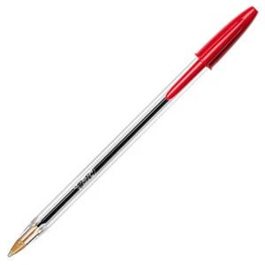 10 bolígrafos medianos ROJOS originales BIC Cristal Biros - 1,0 mm NUEVOS EN CAJA NUEVOS - Imagen 1 de 1