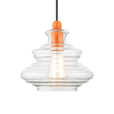 Livex Lighting 52831 Everett 9"W Mini Pendant - Orange - Image 1 of 4