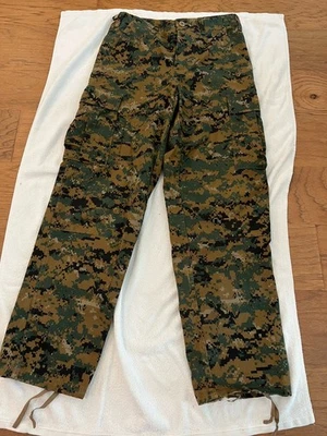 Tru-Spec USMC 数字 Woodland MARPAT 迷彩裤小号常规战术货物 — 第 1/4 张图片