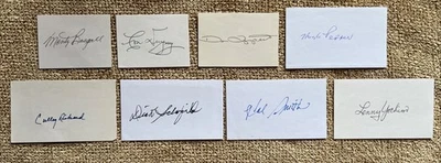 Pittsburgh Pirates Autograph SIGNED Index Cards LOT of (8) 1940s-60s Guaranteed - Image 1 of 3