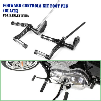 Forward Controls Kit Foot Peg Pedal Kit For Harley Dyna Street Bob 2006-17 Black - Image 1 of 4