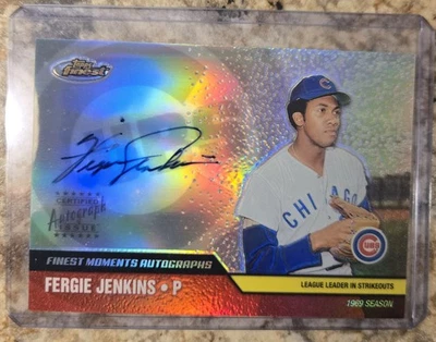 2002 Topps Finest Fergie Jenkins Finest Moments Autographs FMA-FJ - Image 1 of 3