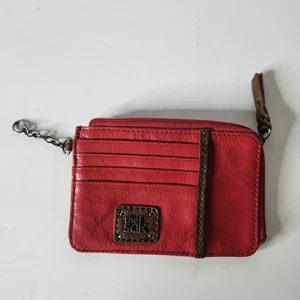 Cartera tarjetero de cuero The Sak con cadena ROJA - Imagen 1 de 4