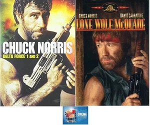 Chuck Norris Action Triple Feature DELTA FORCE 1 & 2 LONE WOLF MCQUADE New - Picture 1 of 4