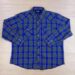 Wrangler Western Hemd Herren 3XL kariert Pearl Snap Rancher Cowboy Farm Workwear - Bild 1 von 12