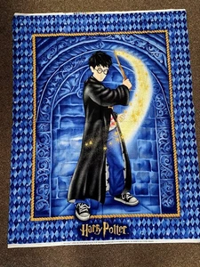 Harry Potter Cotton Fabric Panel Glitter Gold Accents   35 1/2” x 45” - Picture 1 of 2