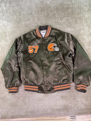 Casaco vintage 1989 1980 Cleveland Browns NFL Chalk Line FEITO NOS EUA tamanho M - Imagem 1 de 4