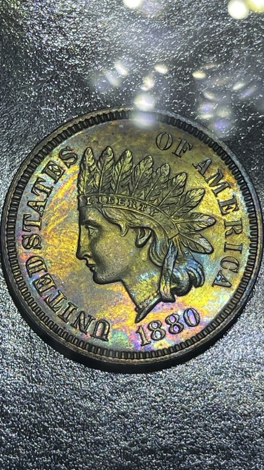* 1880 * PRÍSTINO++ CENTAVO CABEZA INDIA A PRUEBA DE GEMAS * CENTAVO INCREÍBLE Foto 1 de 4