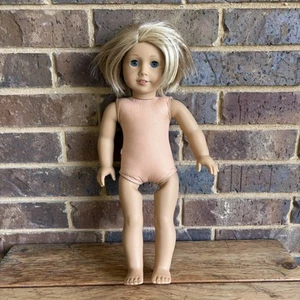 American Girl Doll Short Blonde Hair Blue Eyes Needs TLC - Imagen 1 de 20