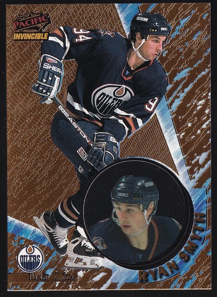 Ryan Smyth 1997-98 Pacific Invincible #58 Edmonton Oilers NHL Hockey Sports Card - Image 1 of 2