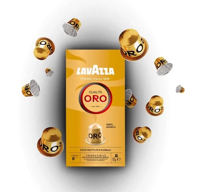 400 Capsule Caffè Lavazza Qualità ORO Alluminio Compatibili Nespresso Originali - Immagine 1 di 4