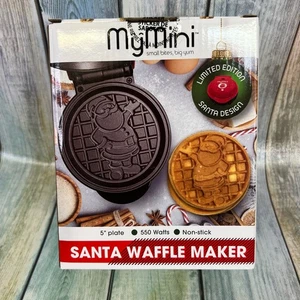 My Mini Santa Waffle Maker Christmas NEW 5" Holiday Memories Compact Small - Picture 1 of 4