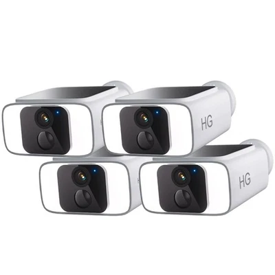 WiFi6 DualBand Wireless Solar Battery Power Security Camera System Outdoor 4PACK - Image 1 of 4