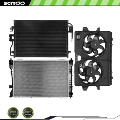 A/C Cooling Fan & Radiator & Condenser Kit For 2009 2010 2011-2012 Ford Escape - Image 1 of 4